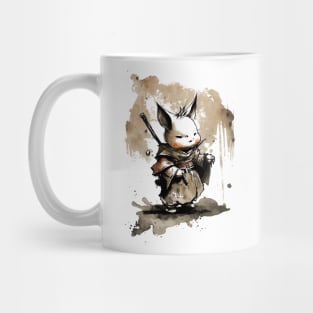 Kawaii Moogle inspired adventure Sumi-e Art Mug